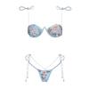 OFTBUY 2025 New Summer Sexy Embroider Color Style Swimsuit Women 2 Pieces Bikini Set Wire Bra Wickedwrap Beach Swimwear Female