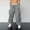 New Summer Work Pants for Men's Japanese Retro Charge Pants Loose Multi-pocket Parachute Casual Trousers