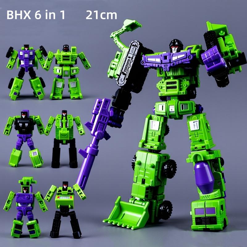 Baohaixing MINI 21CM New Transformation Toys 6 In 1 Devastator Action Figure Robot Engineering Vehicle Model Gift Child Kid