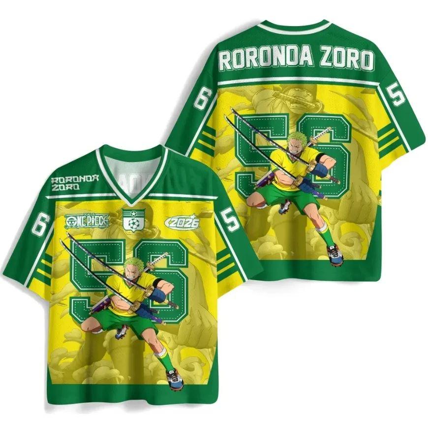 Summer 2026 One Piece Themed Sporty Jersey 3D Printed Breathable Quick-drying T-shirt for Men and Women Parent-child Tops