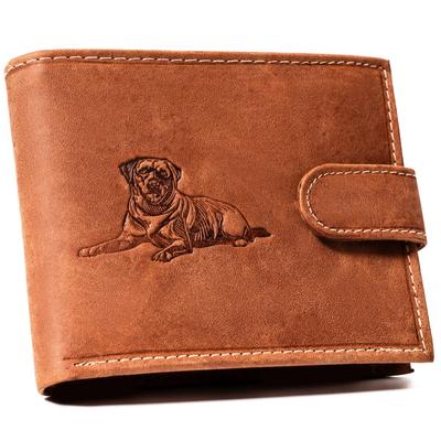 Pánská kožená peněženka N992L-CHM-DOG-1-BL COGNAC