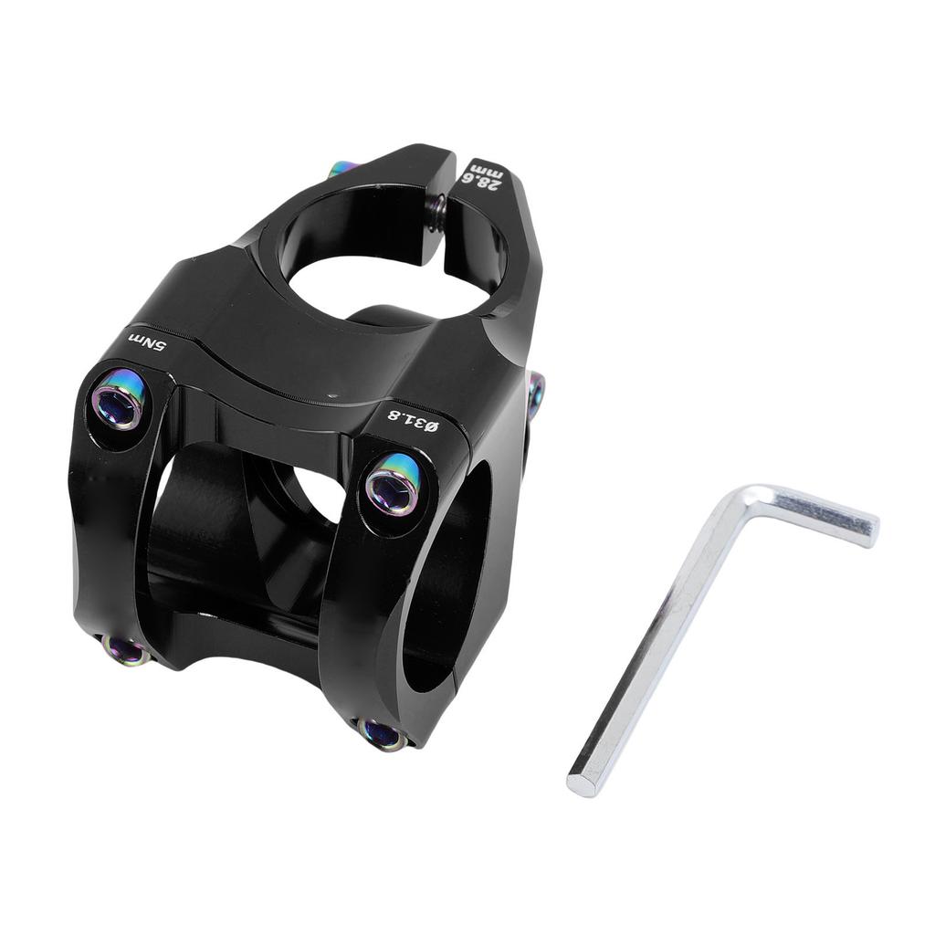 31.8x35mm Bike Stem Aluminum Alloy CNC Mountain Bike Short Handlebar Stem for DIY Mountain Cycling Black