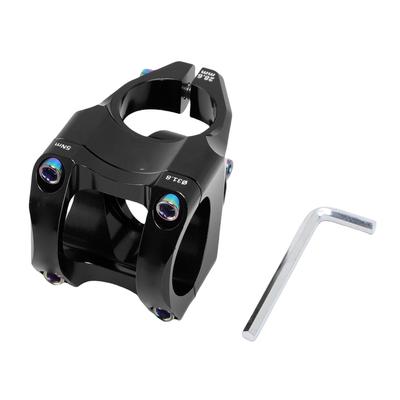 31.8x35mm Bike Stem Aluminum Alloy CNC Mountain Bike Short Handlebar Stem for DIY Mountain Cycling Black