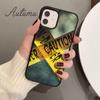 Funny Caution Tape Danger Phone Case for iPhone 11 12 13 14 Pro Max Mini XR XS SE 2020 6S 7 8 Plus Samsung Galaxy S21 S22 Cover