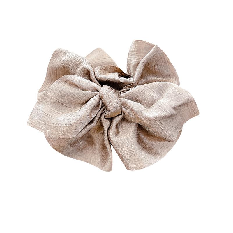 Hepburn style large bow grab clip women's hairpin back head disc hair shark clip hairpin clip headdress