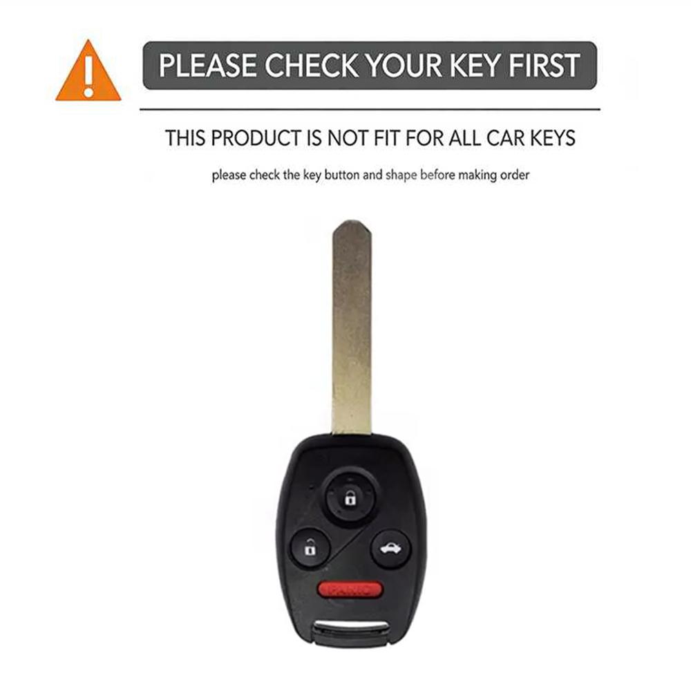 4 Button For Honda CRV SRV FRV Fit Civic Accord Jazz For Acura CSX Silicone Key Case Fob Accessories Holder Key Cover Shell
