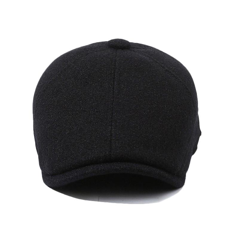 Old Man Beret Men's Autumn Winter Middle-Aged and Elderly Dad Hat Outdoor Ear Protection Warm Cap Peaked Cap