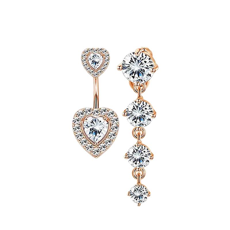 New Arrival 7pcs Set Zircon Navel Ring Navel Buckle Piercing Jewelry