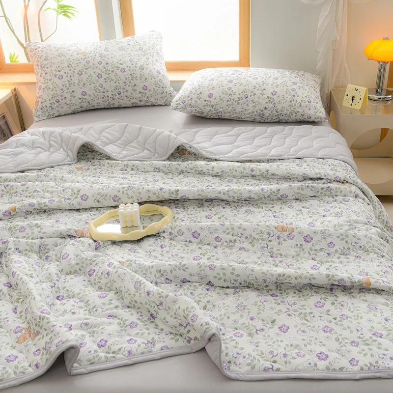 TheSummer Florals Pattern Quilt Washes The Cotton Air Conditioner To Be Possible Machine Washes The Quilt Core Dormitory Single
