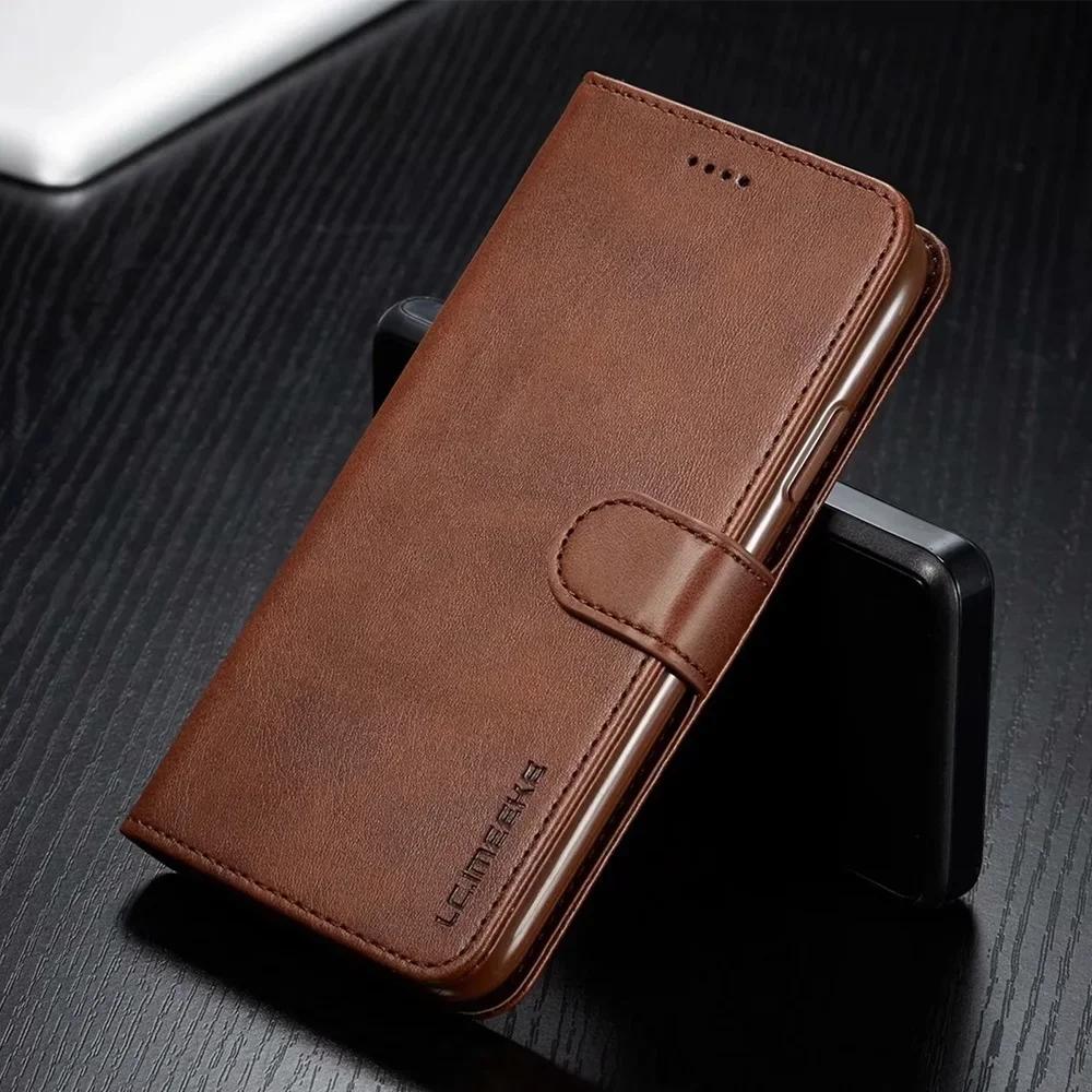Leather Wallet Case for IPhone Air 17 16 15 14 13 12 Pro Max Mini 11 XS XR SE 2020 Plus 5S 16e Luxury Flip Cover Coque Card Slot