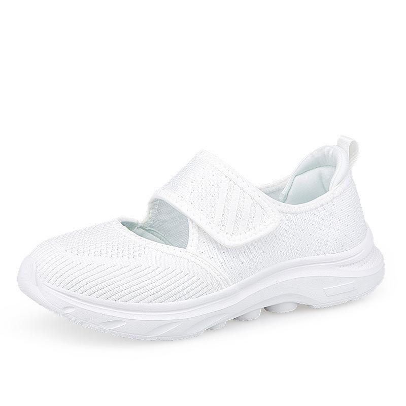 Autumn elderly shoes Velcro feet wide instep women's sports shoes middle-aged and elderly soft-soled breathable walking shoes large size