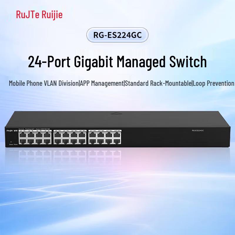 

Ruijie RG-ES224GC 24-Port Full Gigabit Layer 2 Managed Switch