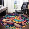 1pc Turtle Garden Office Round Area Rug, Indoor Mat Suitable ForOffice, Under Office Chairs Bedroom Living Room Home Decor, Room Deco  D078