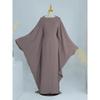 Ramadan Eid Weiche Crepe Khimar Batwing Abaya Dubai Islam Muslim Modest Afrikanische Kleider für Frauen Kaftan Kebaya Robe Femme Musulma