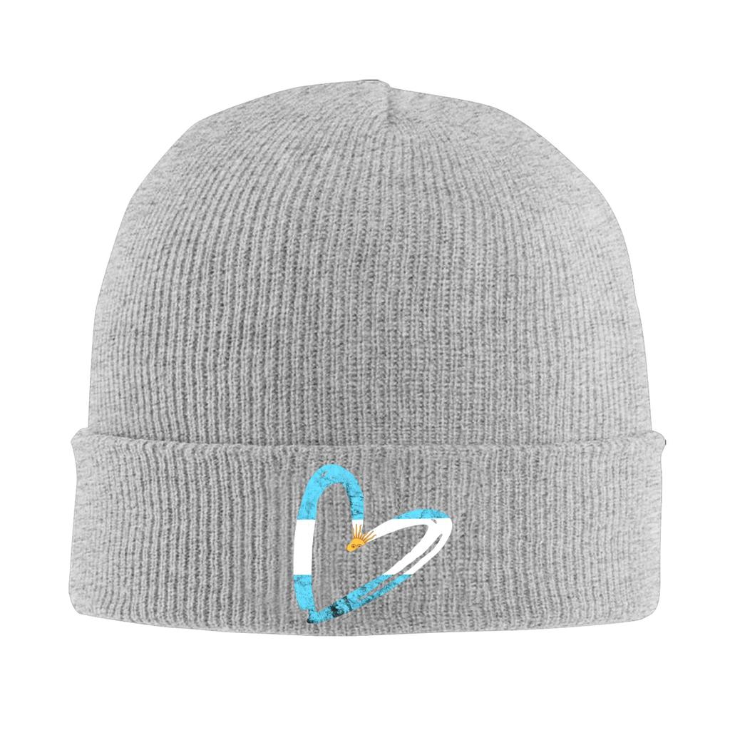 Argentinian Roots Heart Argentina Sun of May Knitted Hat Womens Unisexs Beanie Winter Hats  Hip Hop Cap