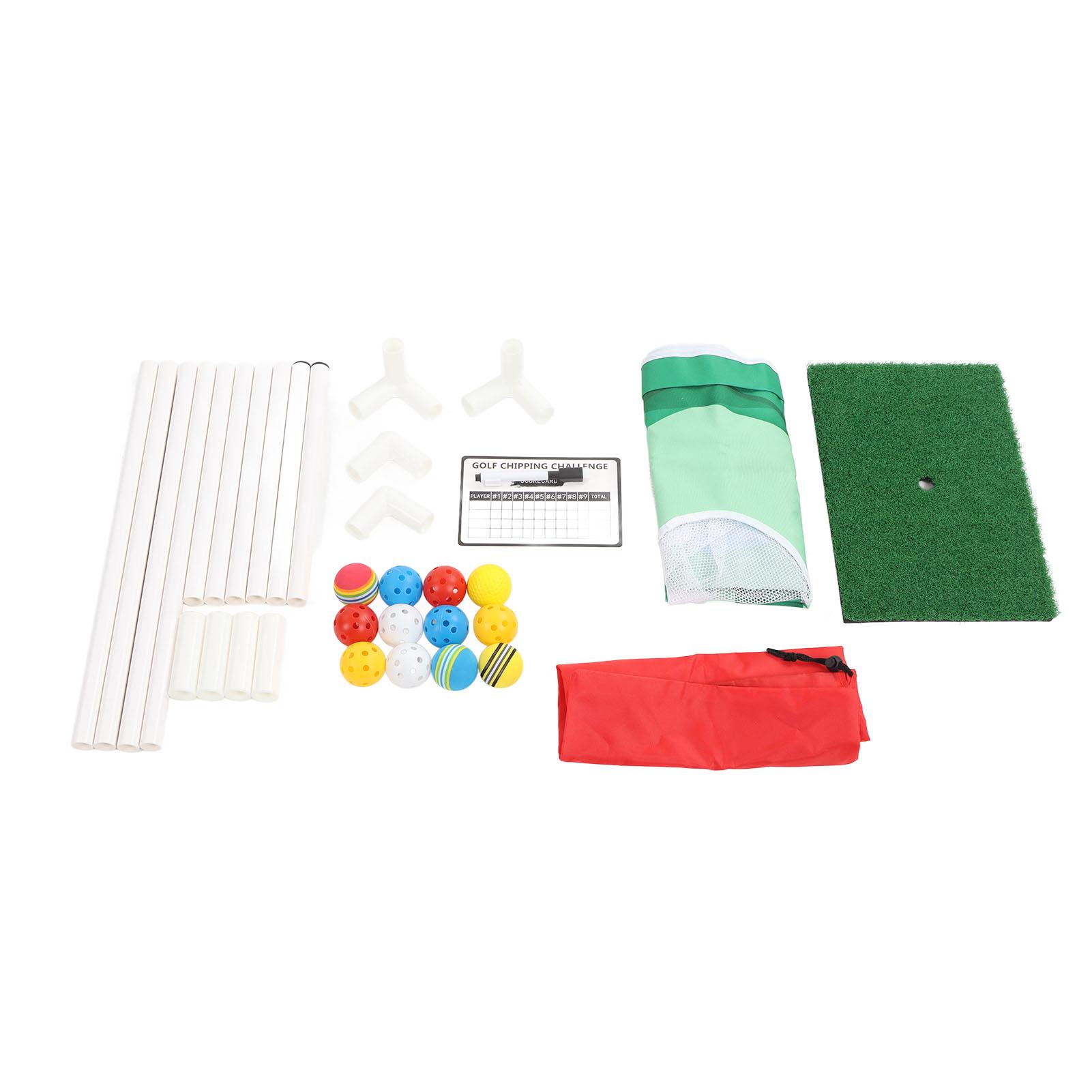 Golf Chipping Net Indoor Outdoor Swing Training Net Portable Golf Chipping Cage Set with Storage Bag