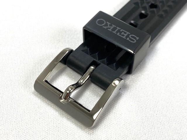 R02B021J9 SEIKO Prospex 19mm Genuine Silicone Rubber for Reissue Band, Black, SBEX007/SBDX031, 6159-7000