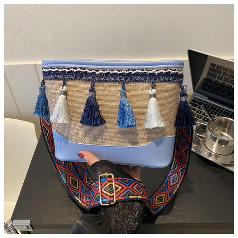 Niche Artistic Trend Single-shoulder Bag Crossbody Bag Ethnic-style Small Square Bag for Women's Underarm Commuting