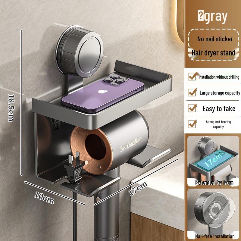 Wall-Mounted No-Drill Suction Cup Tissue Box Holder for Restroom and Bathroom