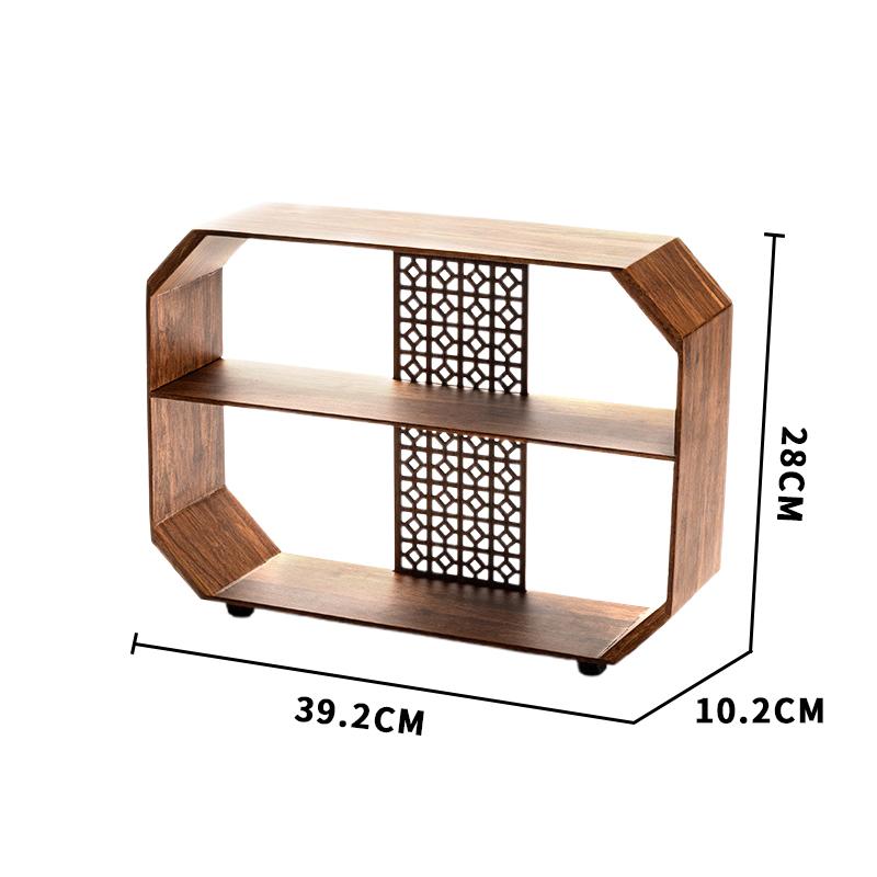 Chinese Style Antique Shelves Hollow Carving Decorative Multilayer Tea Set Storage Display Rack Study Living Room Ornament Shelf 14440₽