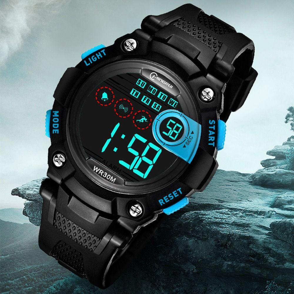 30M Waterproof Electronic Watch Outdoor Sport Wristwatches Fashion Alarm Clock Kids