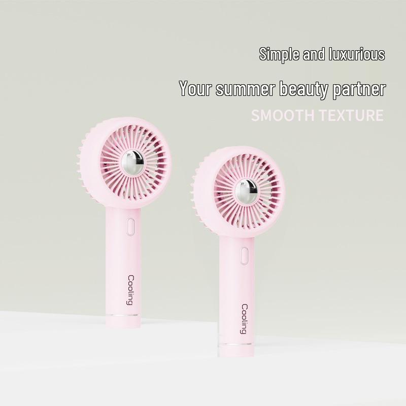 

Summer Handheld Small USB Rechargeable Silent Portable Fan with Strong Wind Color Box Packaging + USB Charging Cable