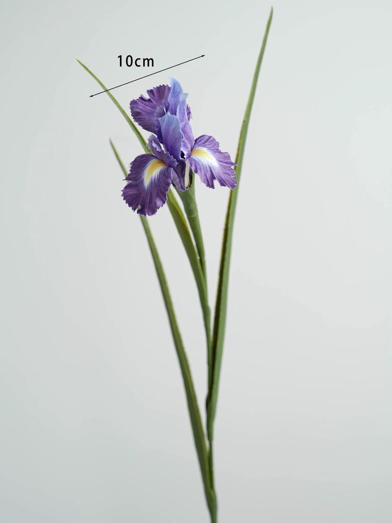 Artificial Iris Flower Fabric Flower Arrangement Lifelike Faux Floral for Home Wedding Party Decoration