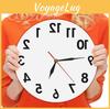 Reverse Anti Wall Clock Modern Backwards Time Run Counter Clockwise Wall Watch