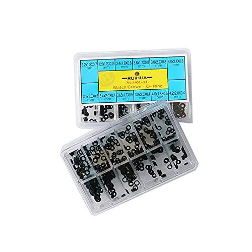 12 Assorted Sizes Replacement Waterproof Rubber O-Ring Gaskets Make for Watch Crown Parts