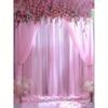 2pcs Pink Sheer Background Curtains Suitable for Parties, Weddings, Shower, Birthdays, Photo Booth Backdrop Decoration, Back To School Valentine Day
