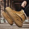 Men's comfort outdoor casual shoes winter plus size high top plush fashion slip-resistant wear-resistant thick sole cotton shoes