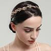 Mailang Hair Band European and American Rhinestone Headband Golden Leaf Wedding Dress Accessories Bridal Headdress