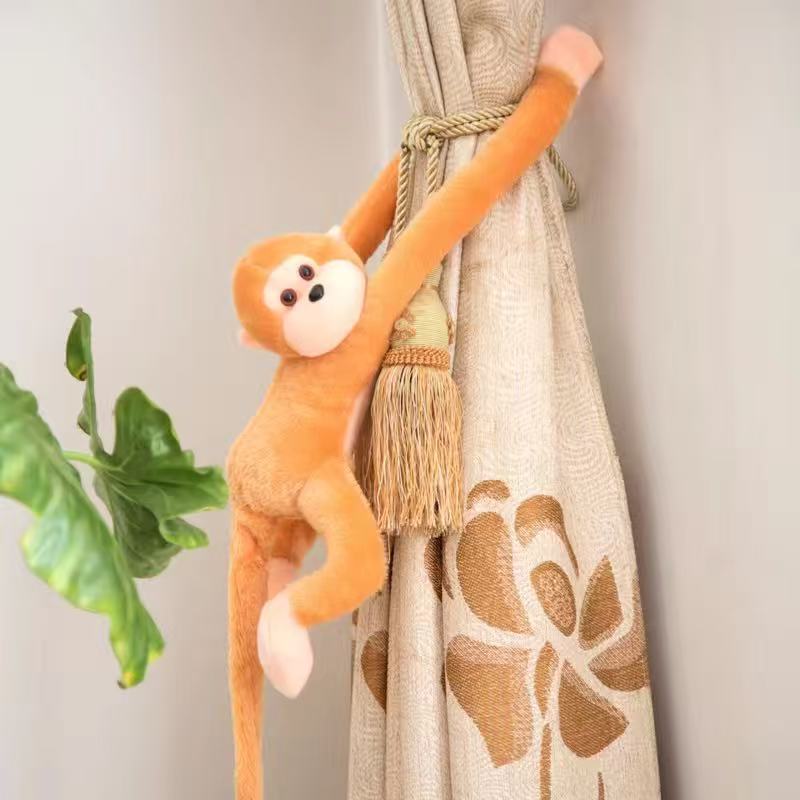 Long-armed Monkey Plush Toy Curtain Strap Monkey Doll Curtain Buckle Electric Car Anti-collision Doll Children's Rag Doll