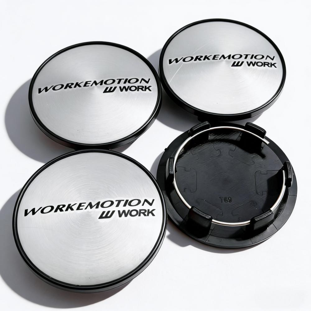 

4pcs 69mm ( Clips 56mm ) W Work Emotion Logo Emblem Car Wheel Center Caps Wheel Rim Dust Cover Hubcaps Replace Hub Accessories W Work Emotion Badge&4pcs T69 Wheel Caps