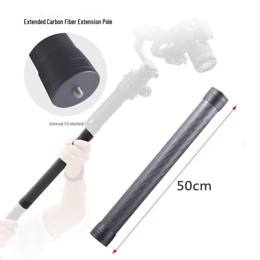 Asta di Estensione Gimbal Universale in Fibra di Carbonio per Ronin S, Zhiyun, Feiyu - Leggera, Portatile Selfie Stick