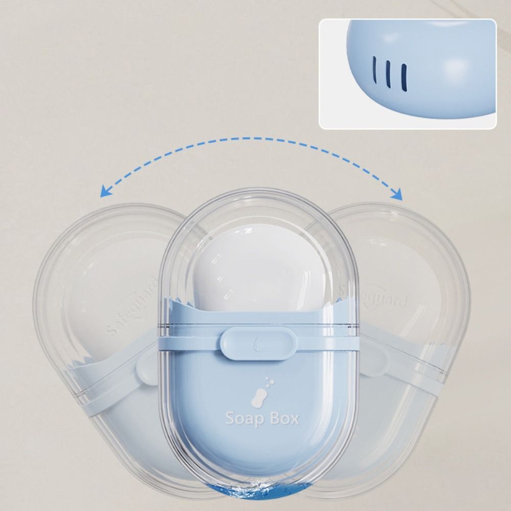 Drain Travel Soap Box Sealed Portable Soap Tray Portable Soap Storage Dishes