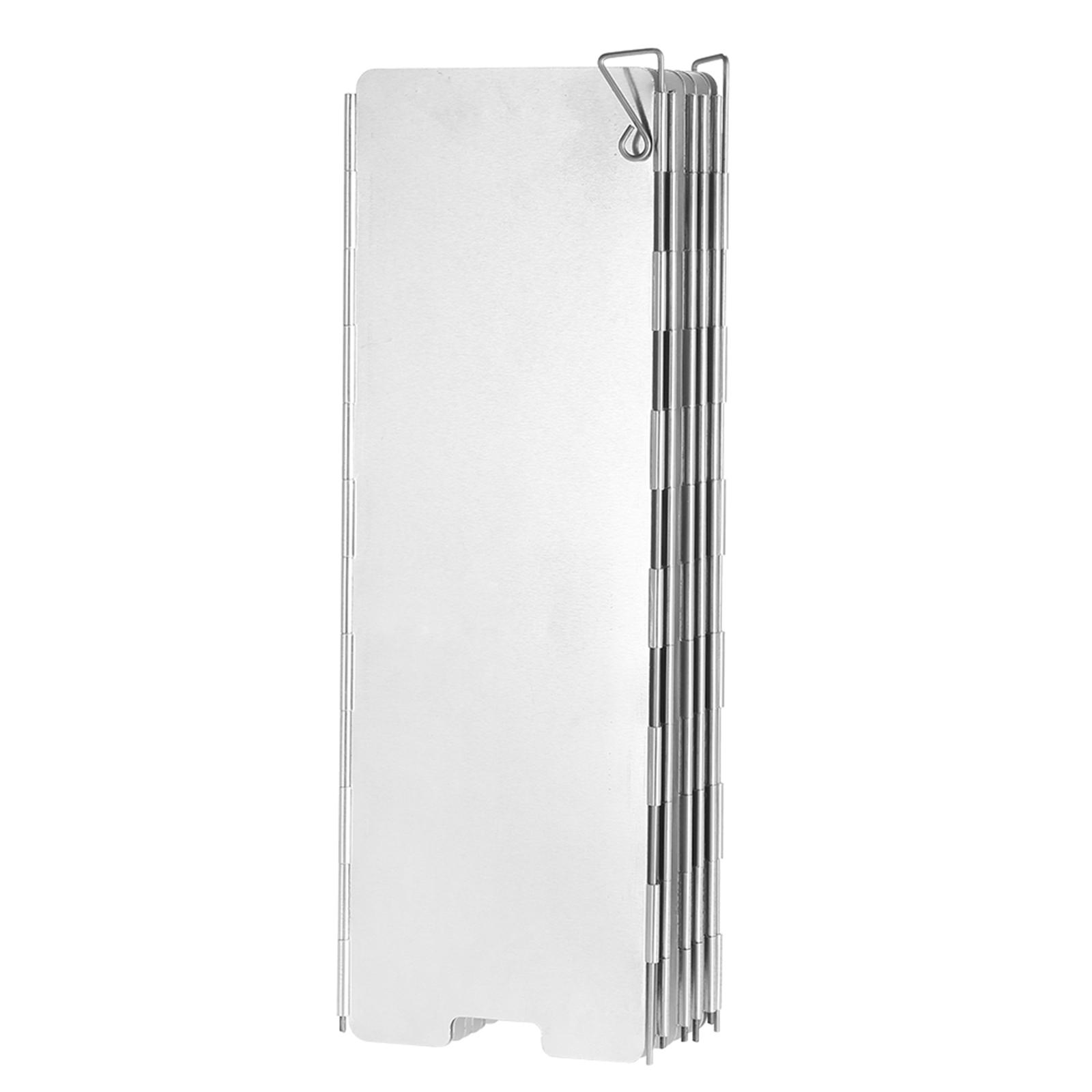 

10 Plates Foldable Windscreen for Outdoor Camping Stoves Gas Stove Wind Shield Screens Windshield срібний
