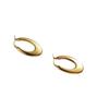 Gold Geometric Stainless Steel Earrings with Smooth Finish: Stylish, Simple, High-End Design