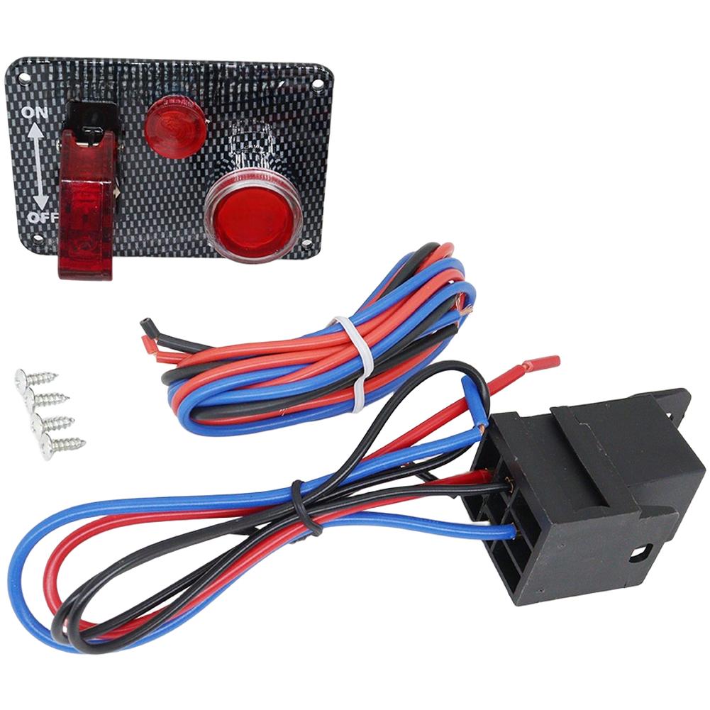 

Car Ignition Switch with LED Light and Push Start Button for Vehicle Racing Compatible with Multiple Vehicle Models