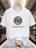 2025 Men's Summer 100 Cotton Casual Fashion Sports Loose Simple Letters Printed Round Neck Short Sleeve Retro T-shirt Tops