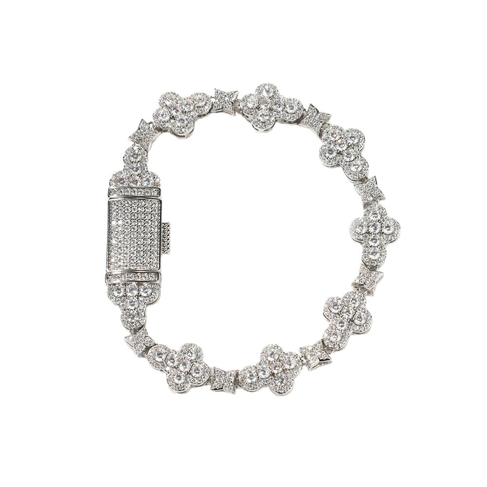 Gold Plated 14mm Cuban Link Hip Hop Bracelet for Men Women Iced CZ Stones Full CZ Clasp Chain Gift