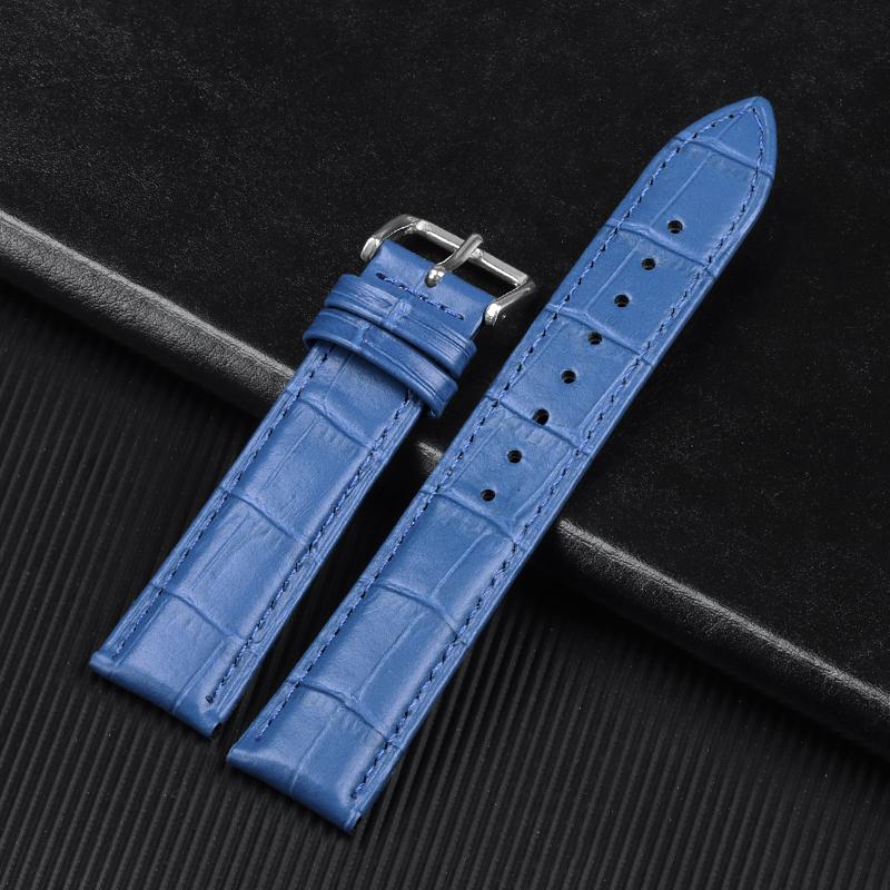 Calfskin Leather Watch Strap Slub Pattern 12/14/16/18/20/22mm Universal Watchband for Men Women Business Bands Watch Accessories