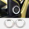 Silver Steel A Pillar Speaker Frame Cover Trim 2Pcs For Honda CRV CR-V 2017-