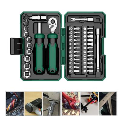 40Pcs Multifunctional Ratchet Wrench Set Impact Ratchet Spanners Complete Tool Professional Garage Repair Tool
