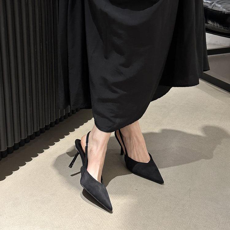 Sharp Pointed High Heels, Women's French Sandals, Temperament Single Shoes, 2025 Shoes