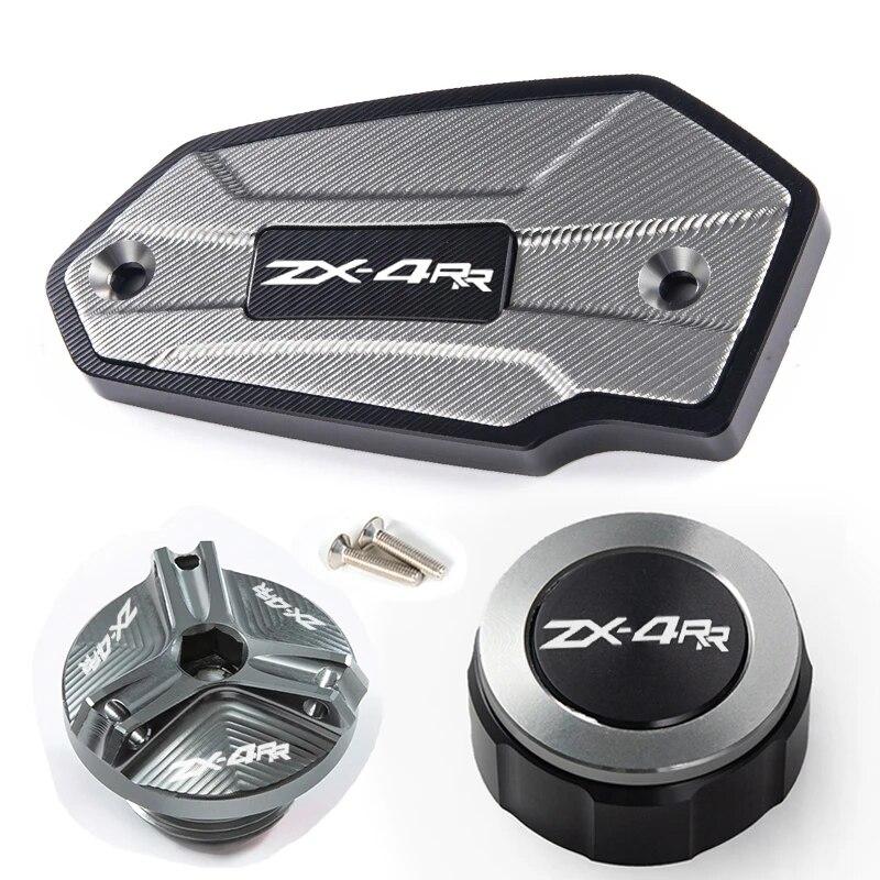 For Kawasaki Ninja ZX4RR ZX4R ZX-4R RR 2023 Motorcycle Front and Rear Brake Fluid Cap Protection and Filler Cap Accessories