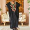 Besticktes langes Kleid, Strandbluse, Robe, Kleid für den Strandurlaub, Badeanzug und Sonnenkleidung für Damen