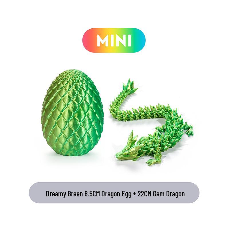 3D Printed Gradient Dragon Egg Model Toy - Creative Chinese Dragon Desk Ornament Gift