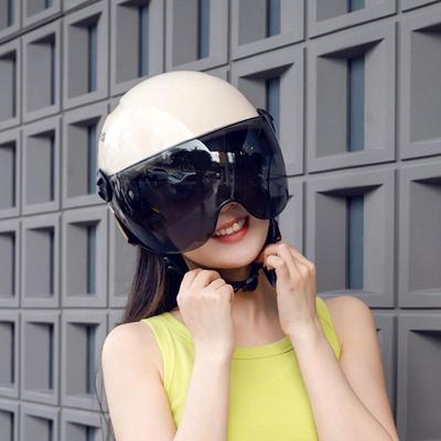 Certified Cute Panda Electric Vehicle Helmet for All Seasons - Unisex Motorcycle & Scooter Half Helmet