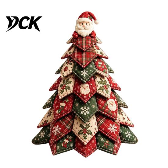Kit Artigianale Albero di Natale da Tavolo Kit Trapuntato Fai da Te, Set Patchwork di Tessuto 3D per Progetti di Cucito Principianti Principianti, Decorazione Festiva Fatta a Mano con